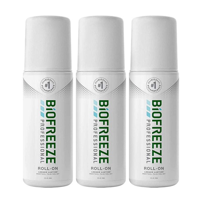 Biofreeze Professional - 3 OZ Roll on (Pack of 3)